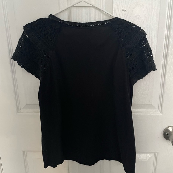 Loft Short Sleeved Top with crochet/lace embellishment on the sleeves - Picture 2 of 3